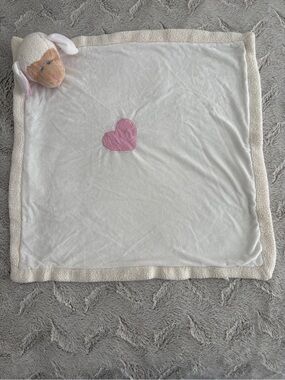 Baby GANZ Lovey Security Blanket Plush Lamb Pink Gingham Accents Sherpa